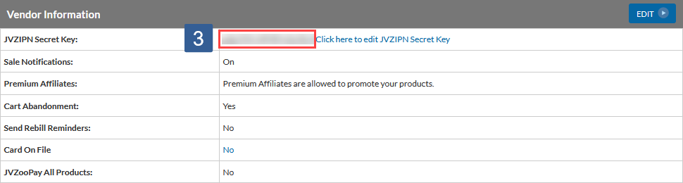Steps to configure Secret Key for JVZoo