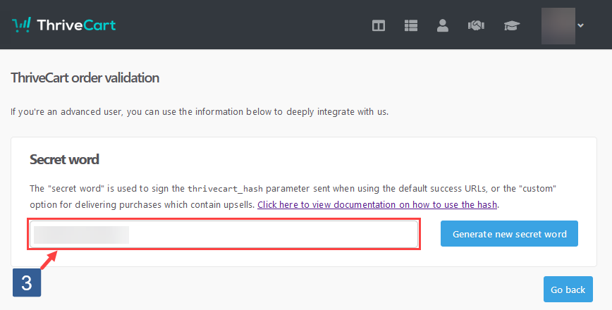 Steps to configure Secret Key for ThriveCart