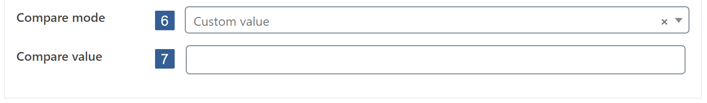 Steps for specifying contact field comparison condition based upon a value compare