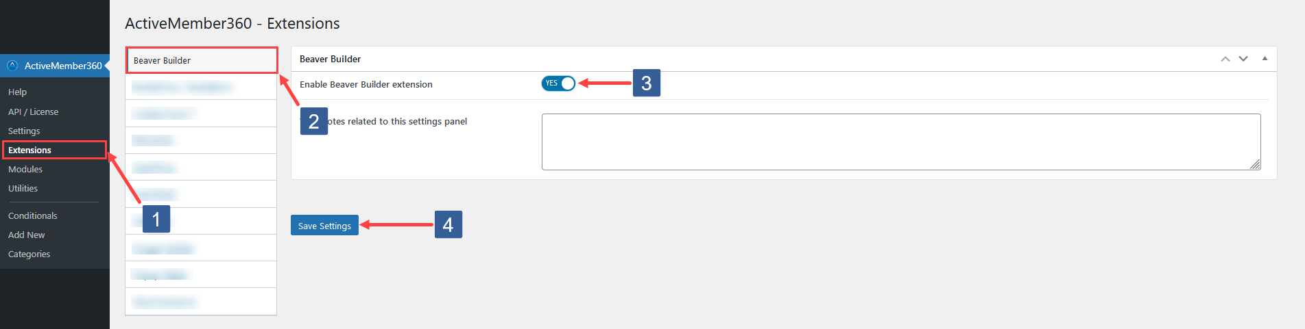 Steps to activate Beaver Builder & Themer Extension