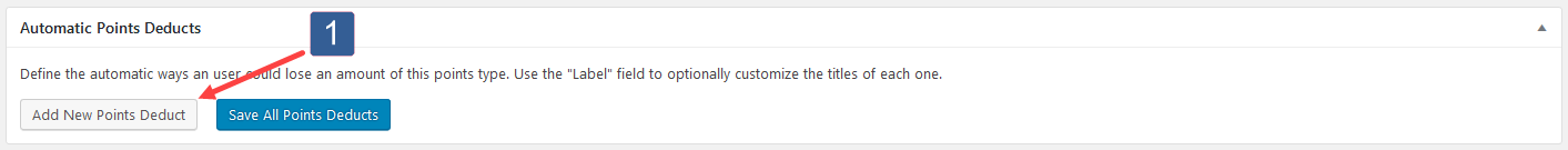 Selecting Add New Points Deduction