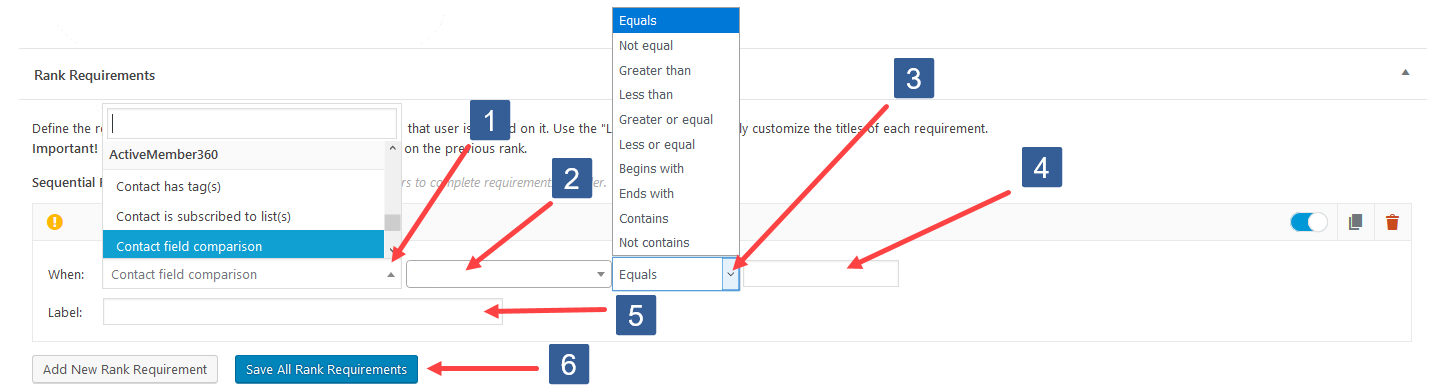 Configuring Add New Required Step For Contact Field