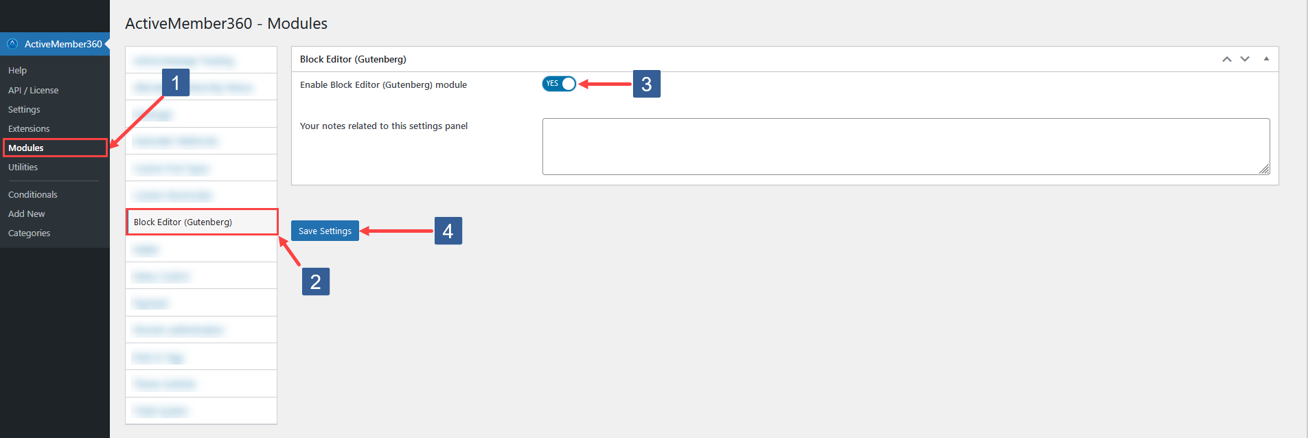 Steps to activate Block Editor Module