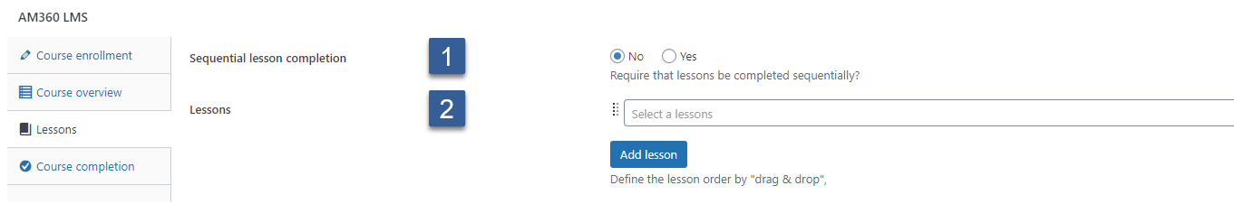 How to create a course - Lessons