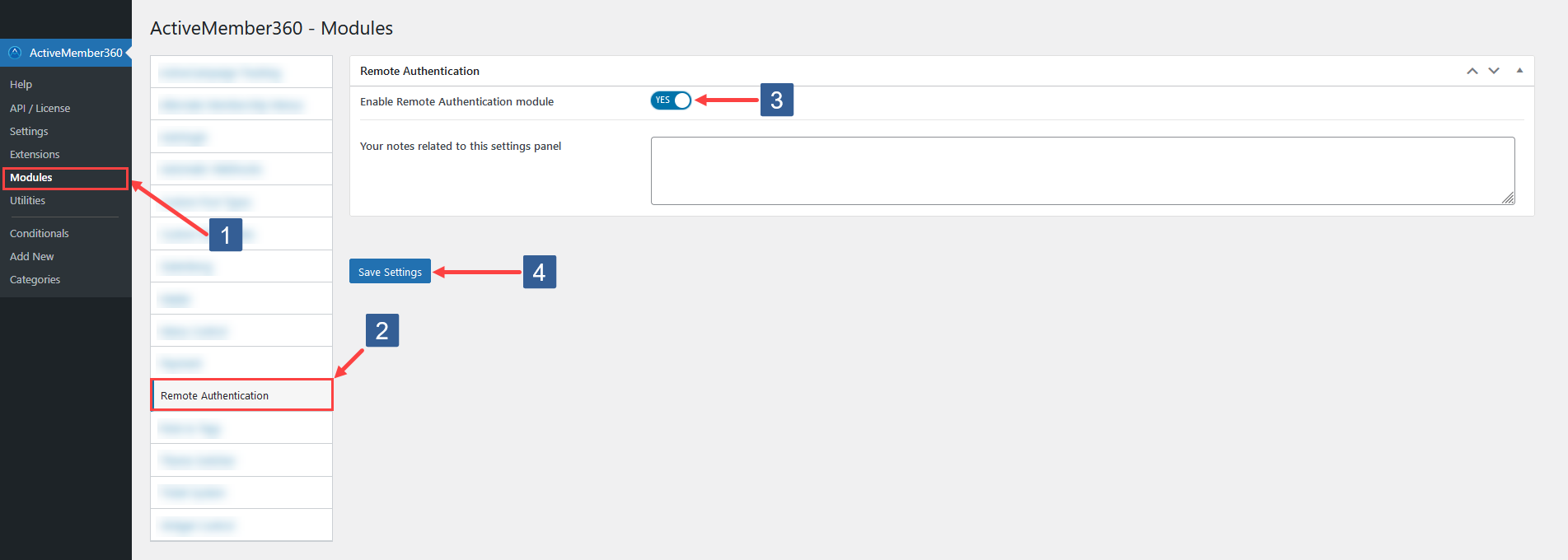 Steps to activate Remote Authentication Module